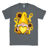 Charcoal Heather Childhood Cancer gnome Classic Tee - RanaPortraitStore
