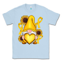 Dusty Blue Childhood Cancer gnome Classic Tee - RanaPortraitStore
