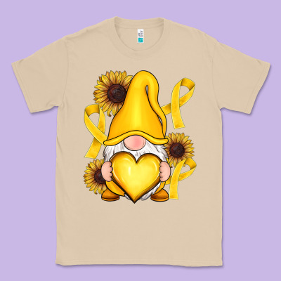 Childhood Cancer Gnome Classic Tee Designed By Ranaportraitstore
