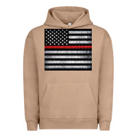Pigment Burro thin red line American flag metal floor Urban Hoodie - Artiststas