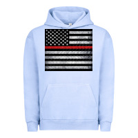 Pigment Grape Ice thin red line American flag metal floor Urban Hoodie - Artiststas