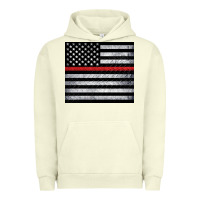Pigment Pistachio thin red line American flag metal floor Urban Hoodie - Artiststas