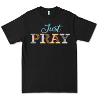 Black Just Pray Premium Tee - JahusDesignShop