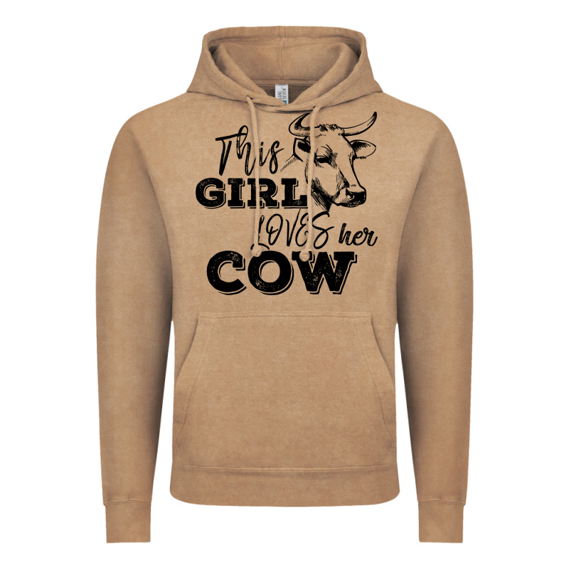 This Girl Loves Her Cow Vintage Hoodie by Bettercallsaul | Teevron
