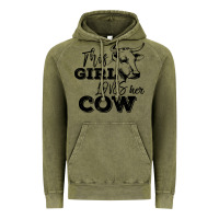 Vintage Olive This Girl Loves Her Cow Vintage Hoodie - Bettercallsaul