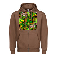 Chestnut St. Patrick's Donkey With Leprechaun Zipper Hoodie - FaDigitalArtStudio