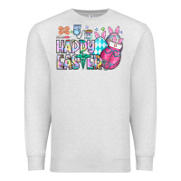 Oatmeal Heather happy easter nurse Premium Sweatshirt - CowhideDigitalArt