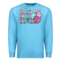 Ocean Blue happy easter nurse Premium Sweatshirt - CowhideDigitalArt
