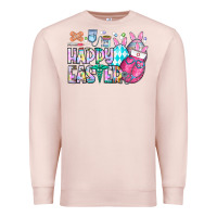 Pale Pink happy easter nurse Premium Sweatshirt - CowhideDigitalArt