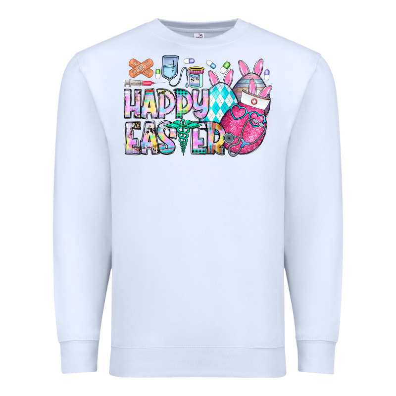 Happy Easter Nurse Premium Sweatshirt by CowhideDigitalArt | Teevron