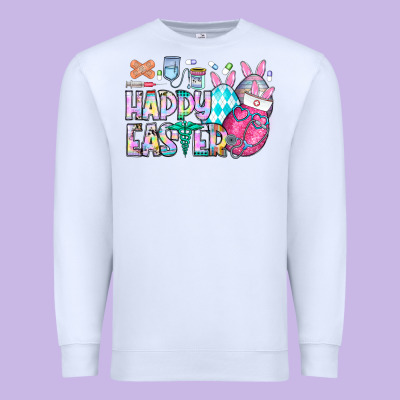 Happy Easter Nurse Premium Sweatshirt Designed By Cowhidedigitalart