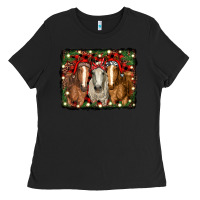 Black Christmas horses Ladies Tee - RanaPortraitStore