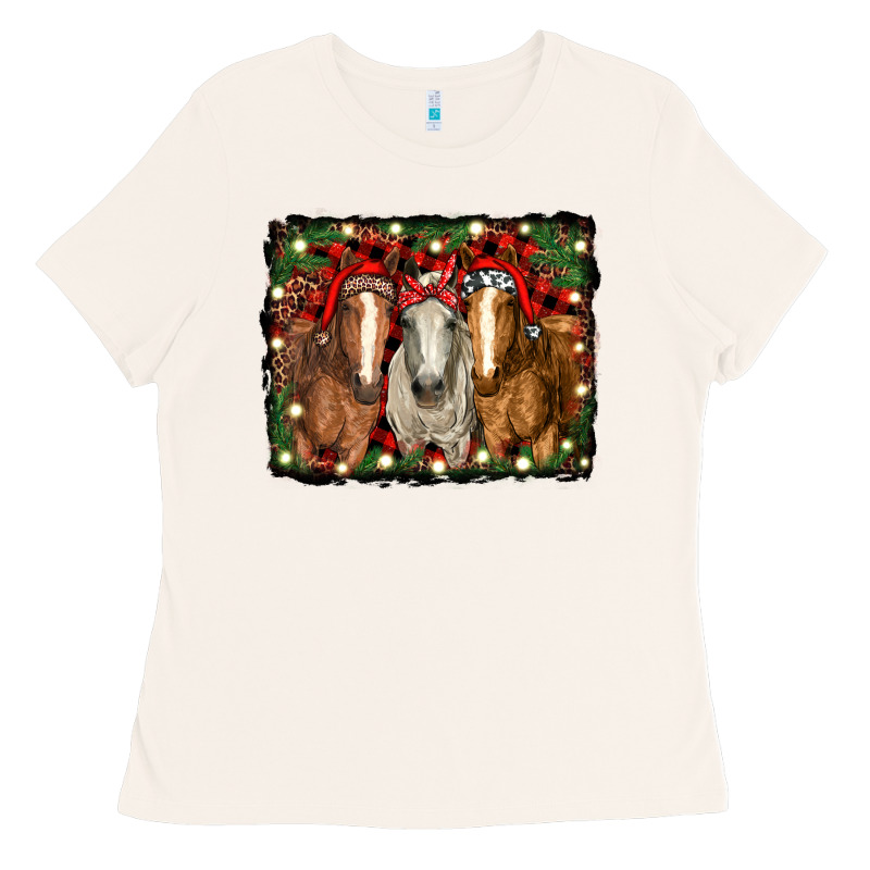 Christmas Horses Ladies Tee by RanaPortraitStore | Teevron