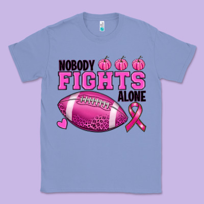 Nobody Fights Alone Breast Cancer Classic Tee Designed By Ranaportraitstore