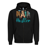 Black nail hustler bbs Zipper Hoodie - BundleAndBundleShop