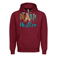 Burgundy nail hustler bbs Zipper Hoodie - BundleAndBundleShop
