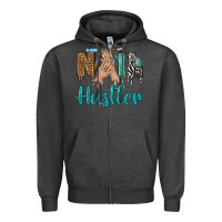 Charcoal Heather nail hustler bbs Zipper Hoodie - BundleAndBundleShop