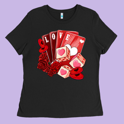 Valentines Day Feeling Lucky Ladies Tee Designed By Nancycooperartshop