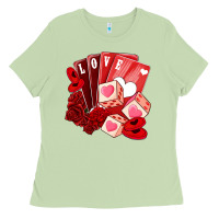 Matcha valentines day feeling lucky Ladies Tee - NancyCooperArtShop