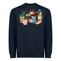 Navy Baseball coffee cups Heavyweight Sweatshirt - HowdyJamesFarm