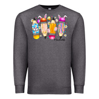 Charcoal Heather Easter Teacher Life Premium Sweatshirt - CowhideDigitalArt
