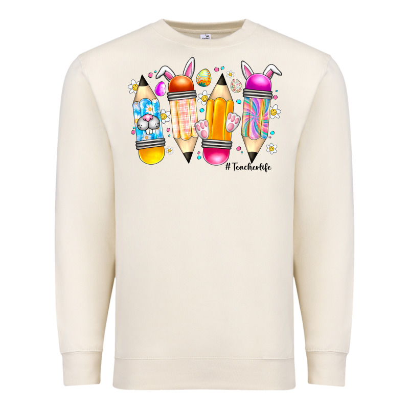 Easter Teacher Life Premium Sweatshirt by CowhideDigitalArt | Teevron