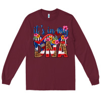 Burgundy its in my dna puerto rico Long Sleeve Tee - texasbilliewilder