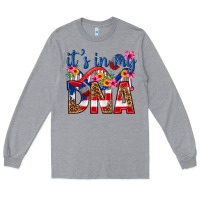 Heather Grey its in my dna puerto rico Long Sleeve Tee - texasbilliewilder