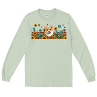 Matcha western corgi dog Long Sleeve Tee - Jasminsmagicworld