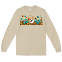 Mushroom western corgi dog Long Sleeve Tee - Jasminsmagicworld