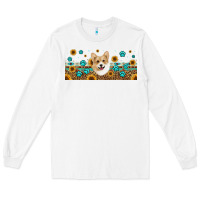 White western corgi dog Long Sleeve Tee - Jasminsmagicworld