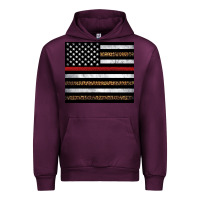 Mauve Wine thin red line American flag leopard Urban Hoodie - Artiststas