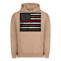 Pigment Burro thin red line American flag leopard Urban Hoodie - Artiststas
