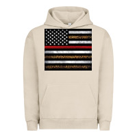 Pigment French Oak thin red line American flag leopard Urban Hoodie - Artiststas
