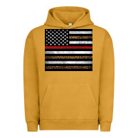 Pigment Peanut Butter thin red line American flag leopard Urban Hoodie - Artiststas