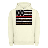 Pigment Pistachio thin red line American flag leopard Urban Hoodie - Artiststas