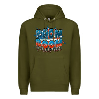 Army Green Boom boom Mama Premium Hoodie - FaDigitalArtStudio