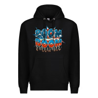 Black Boom boom Mama Premium Hoodie - FaDigitalArtStudio