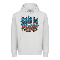 Dove Grey Boom boom Mama Premium Hoodie - FaDigitalArtStudio