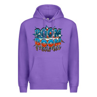 Purple Boom boom Mama Premium Hoodie - FaDigitalArtStudio
