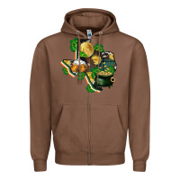 Chestnut texas map st patrick's day Zipper Hoodie - FaDigitalArtStudio