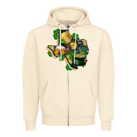 Sandshell texas map st patrick's day Zipper Hoodie - FaDigitalArtStudio