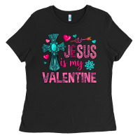 Black jesus is my valentine Ladies Tee - NancyCooperArtShop