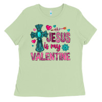 Matcha jesus is my valentine Ladies Tee - NancyCooperArtShop