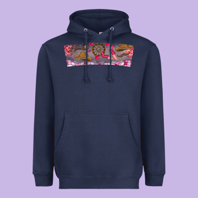 Howdy Valentine Heavyweight Hoodie Designed By Cowhidedigitalart