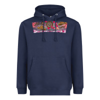Navy Howdy Valentine Heavyweight Hoodie - CowhideDigitalArt
