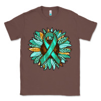 Chestnut Ovarian Liver Cancer Awareness Sunflower Classic Tee - RanaPortraitStore