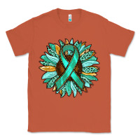 Copper Ovarian Liver Cancer Awareness Sunflower Classic Tee - RanaPortraitStore