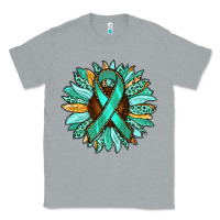 Heather Grey Ovarian Liver Cancer Awareness Sunflower Classic Tee - RanaPortraitStore