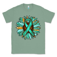 Sage Ovarian Liver Cancer Awareness Sunflower Classic Tee - RanaPortraitStore
